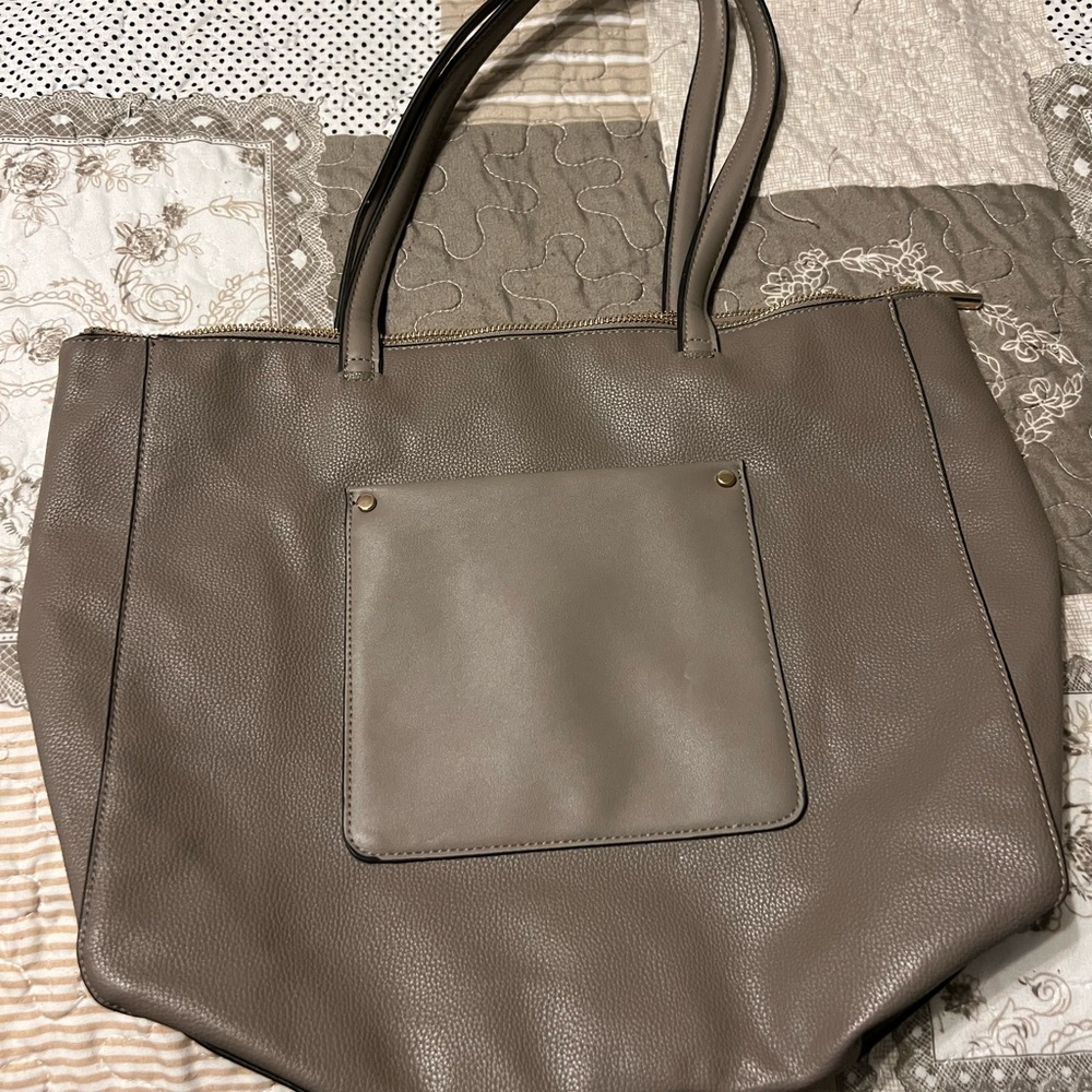 Elegant Taupe Tote Bag